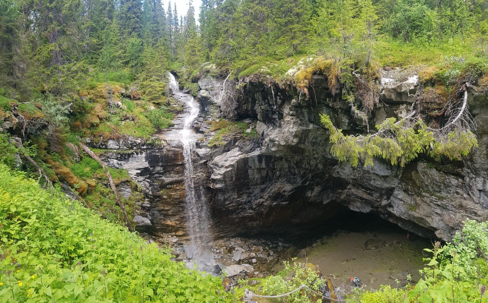Korallgrottan Wasserfall