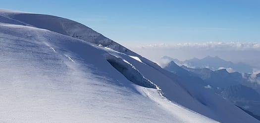 Westlicher Breithornzwilling 4.139 m, östlicher Breithornzwilling 4.106 m (Hochtour) Breithorn halbe Traverse ost west Hochtour 21