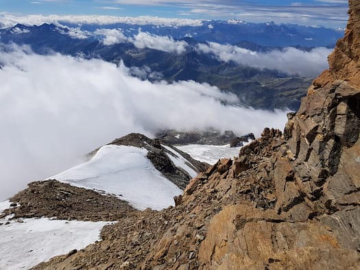 Parrotspitze 4.432 m, Vincentpyramide 4.215 m, Punta Giordani 4.046 m (Hochtour) Punta Giodani 10