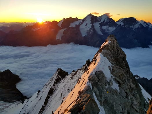 Weisshorn 4.506 m über'n Normalweg / Ostgrat (Hochtour) Weisshorn 4.506 m uebern Normalweg Ostgrat Hochtour 24