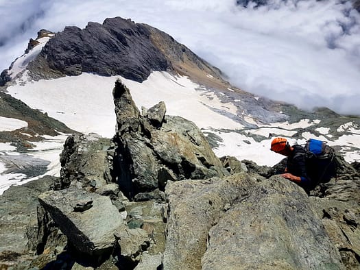 Weisshorn 4.506 m über'n Normalweg / Ostgrat (Hochtour) Weisshorn 4.506 m uebern Normalweg Ostgrat Hochtour 3
