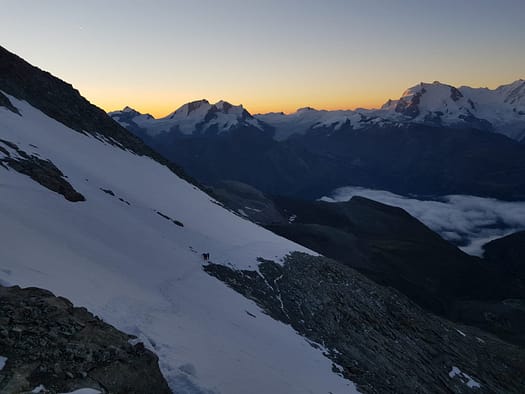 Zinalrothorn 4.221 m über'n Süd-Ostgrat (Hochtour) Zinalrothorn 4.221 m uebern Sued Ostgrat Hochtour 21