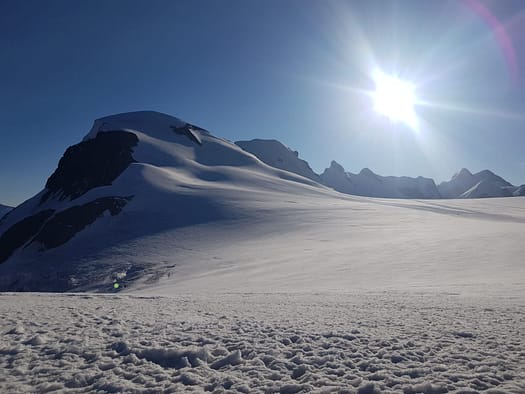 Westlicher Breithornzwilling 4.139 m, östlicher Breithornzwilling 4.106 m (Hochtour) Breithorn halbe Traverse ost west Hochtour 1