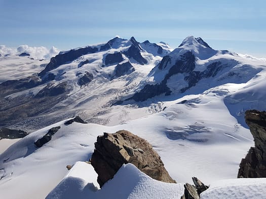 Westlicher Breithornzwilling 4.139 m, östlicher Breithornzwilling 4.106 m (Hochtour) Breithorn halbe Traverse ost west Hochtour 13