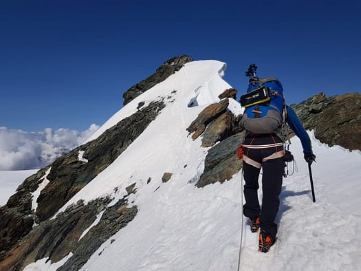 Westlicher Breithornzwilling 4.139 m, östlicher Breithornzwilling 4.106 m (Hochtour) Breithorn halbe Traverse ost west Hochtour 14