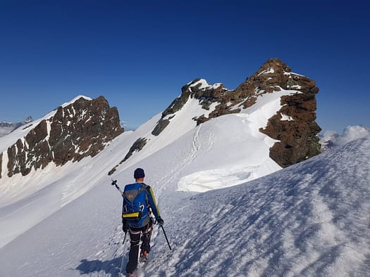 Westlicher Breithornzwilling 4.139 m, östlicher Breithornzwilling 4.106 m (Hochtour) Breithorn halbe Traverse ost west Hochtour 16