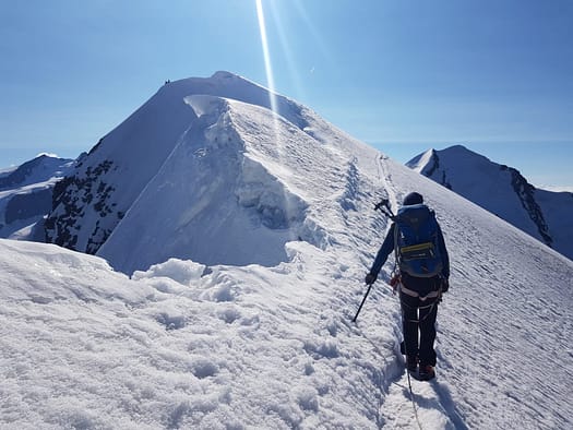 Westlicher Breithornzwilling 4.139 m, östlicher Breithornzwilling 4.106 m (Hochtour) Breithorn halbe Traverse ost west Hochtour 17