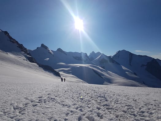 Westlicher Breithornzwilling 4.139 m, östlicher Breithornzwilling 4.106 m (Hochtour) Breithorn halbe Traverse ost west Hochtour 22