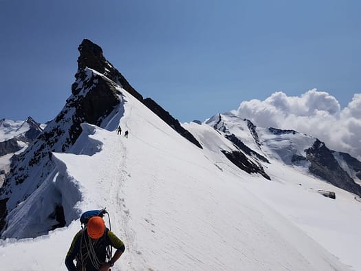 Westlicher Breithornzwilling 4.139 m, östlicher Breithornzwilling 4.106 m (Hochtour) Breithorn halbe Traverse ost west Hochtour 6