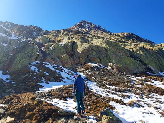 Hintergrasleck 3.170 m (Bergtour) Hintergraslspitze 3.325 m Versuch Bergtour 1