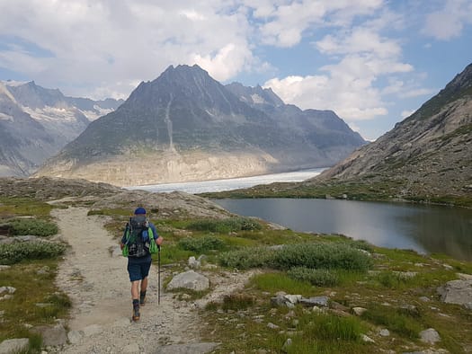 Konkordiahütte 2.850 m von der Fiescheralp (Hochtour) Konkordiahuette 2.850 m von der Fiescheralp Hochtour 2