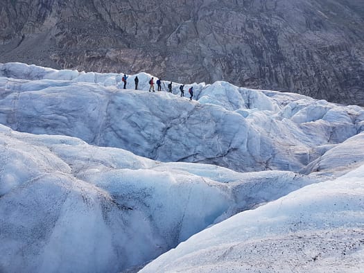 Konkordiahütte 2.850 m von der Fiescheralp (Hochtour) Konkordiahuette 2.850 m von der Fiescheralp Hochtour 4