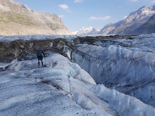 Konkordiahütte 2.850 m von der Fiescheralp (Hochtour) Konkordiahuette 2.850 m von der Fiescheralp Hochtour 5