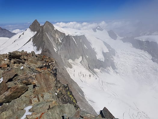 Gross Grünhorn 4.044 m Überschreitung (Hochtour) Gross Gruenhorn 4.044 m Hochtour 15