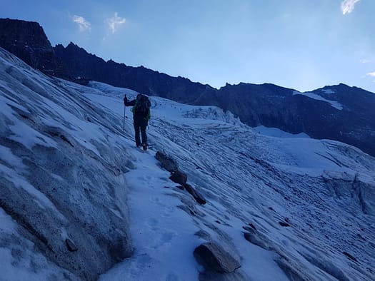 Gross Grünhorn 4.044 m Überschreitung (Hochtour) Gross Gruenhorn 4.044 m Hochtour 24
