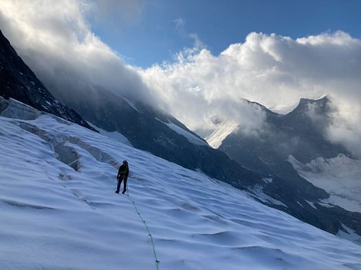 Gross Grünhorn 4.044 m Überschreitung (Hochtour) Gross Gruenhorn 4.044 m Hochtour 34
