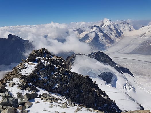 Gross Grünhorn 4.044 m Überschreitung (Hochtour) Gross Gruenhorn 4.044 m Hochtour 9