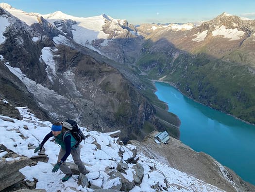 Großes Wiesbachhorn 3.564 m, Hinterer Bratschenkopf 3.413 m, Klockerin 3.422 m, Hohe Dock 3.348 m, Großer Bärenkopf 3.396 m, Mittlerer Bärenkopf 3.351 m (Hochtour) Grosses Wiesbachhorn 3.564 m 4