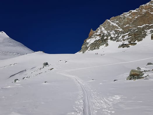 Rimpfischhorn 4.199 m (Skihochtour) Versuch Rimpfischhorn Skihochtouren Versuch 4