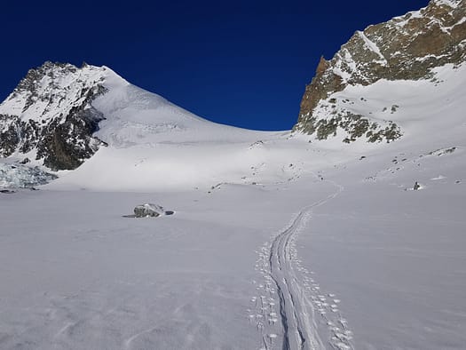 Rimpfischhorn 4.199 m (Skihochtour) Versuch Rimpfischhorn Skihochtouren Versuch 5