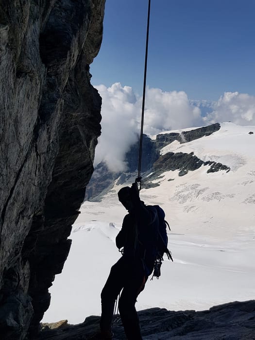 Westlicher Breithornzwilling 4.139 m, östlicher Breithornzwilling 4.106 m (Hochtour) Breithorn halbe Traverse ost west Hochtour 11