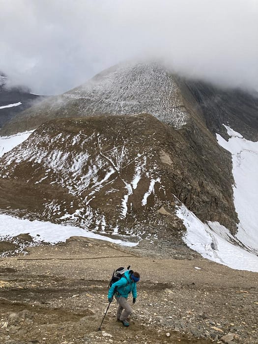 Großes Wiesbachhorn 3.564 m, Hinterer Bratschenkopf 3.413 m, Klockerin 3.422 m, Hohe Dock 3.348 m, Großer Bärenkopf 3.396 m, Mittlerer Bärenkopf 3.351 m (Hochtour) Mittlerer Baerenkopf 3.351 m 7