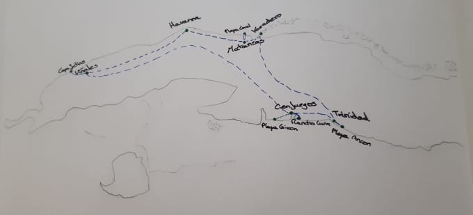 Reiseroute Kuba
