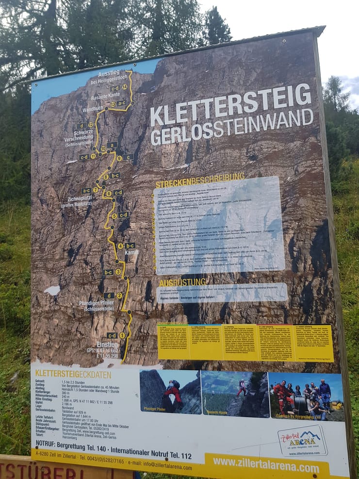 Gerlossteinwand 2.166 m (Klettersteig) Gerlosteinwand Klettersteig 9